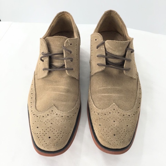 Stacy Adams Mens Shoes 24723-269 Suede Lace Up Oxford Wing Tip Tan Sz 11 M main image 7